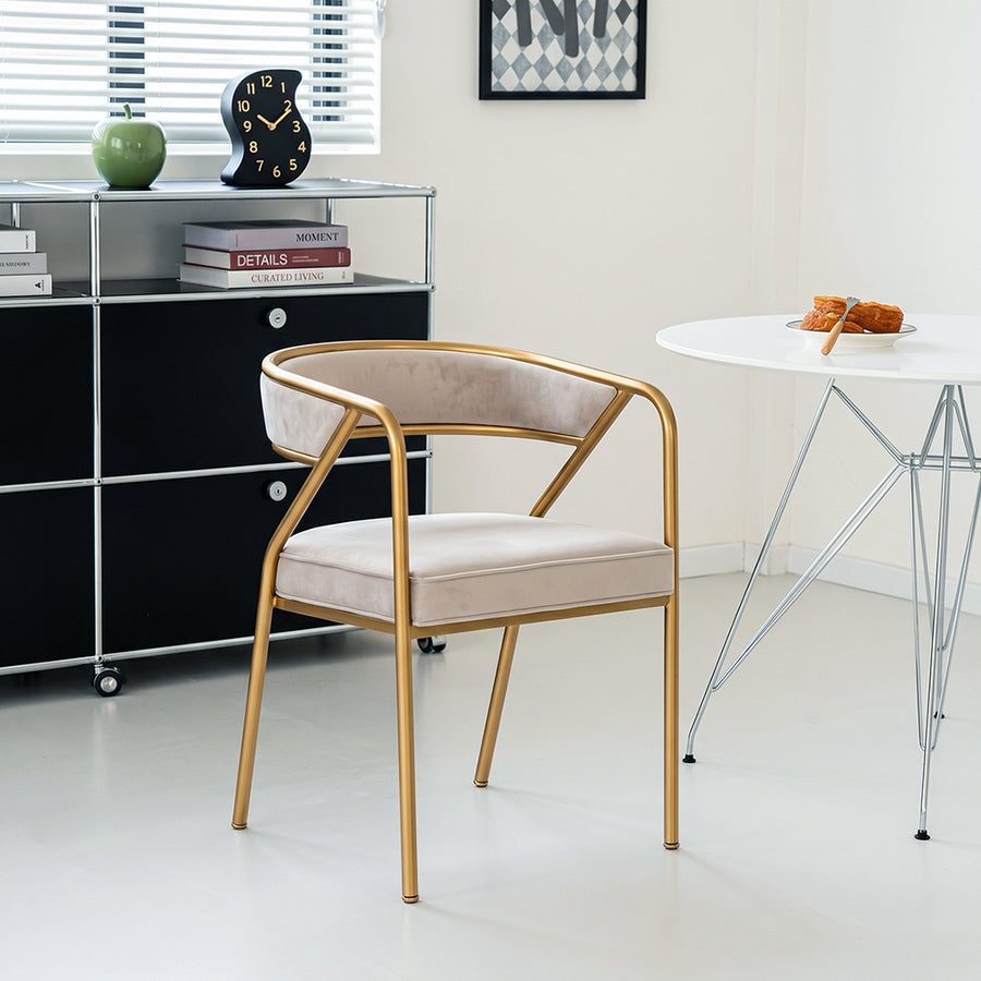 Dwight Dining Chair, Gold Legs