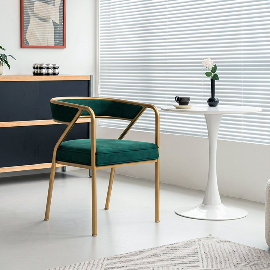 Dwight Dining Chair, Gold Legs