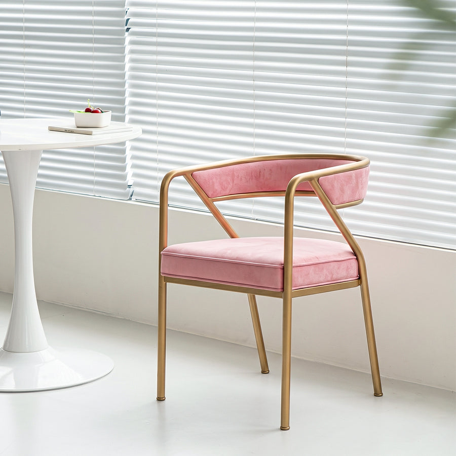 Dwight Dining Chair, Gold Legs