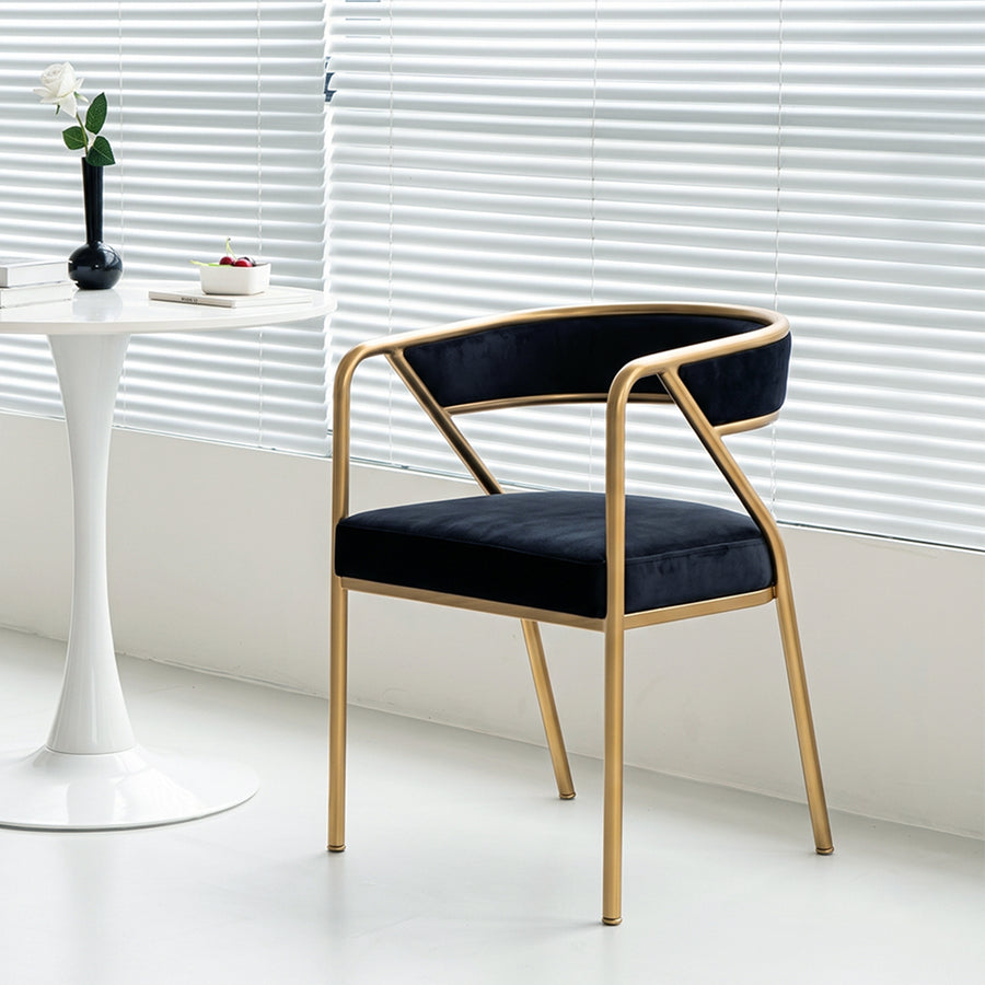 Dwight Dining Chair, Gold Legs