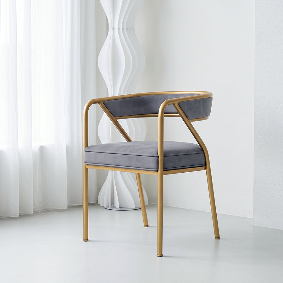 Dwight Dining Chair, Gold Legs