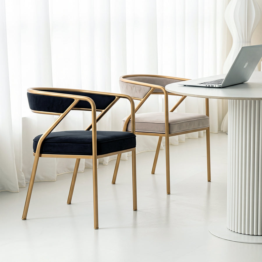 Dwight Dining Chair, Gold Legs