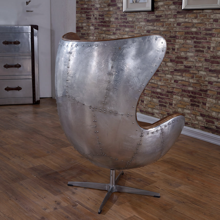Fawkes Aviator Office Chair, Aluminium Shell