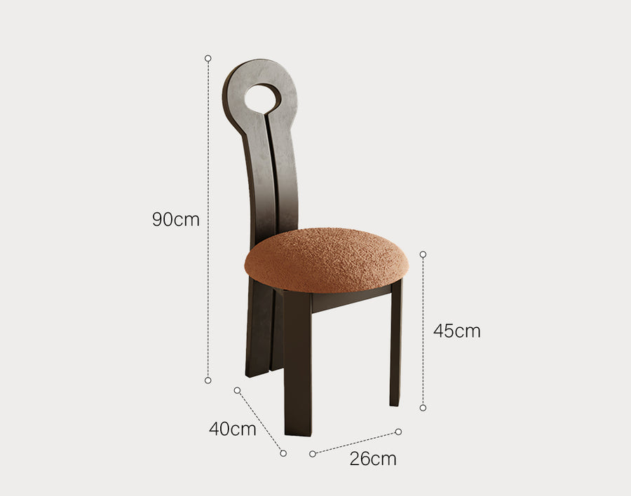 Amaris Dining Chair, Boucle