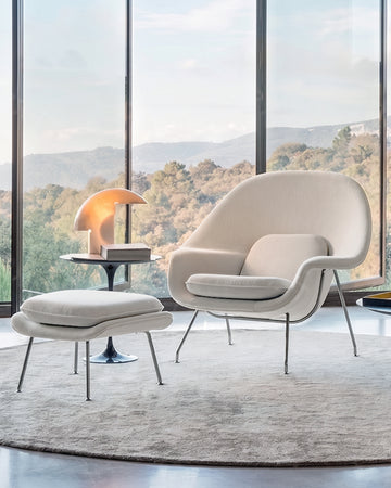 George Womb Chair And Footstool, Armchair
