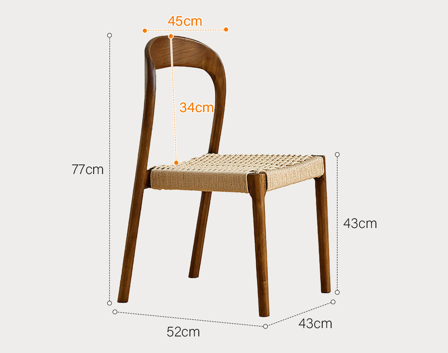 Henry Dining Chair, Rattan