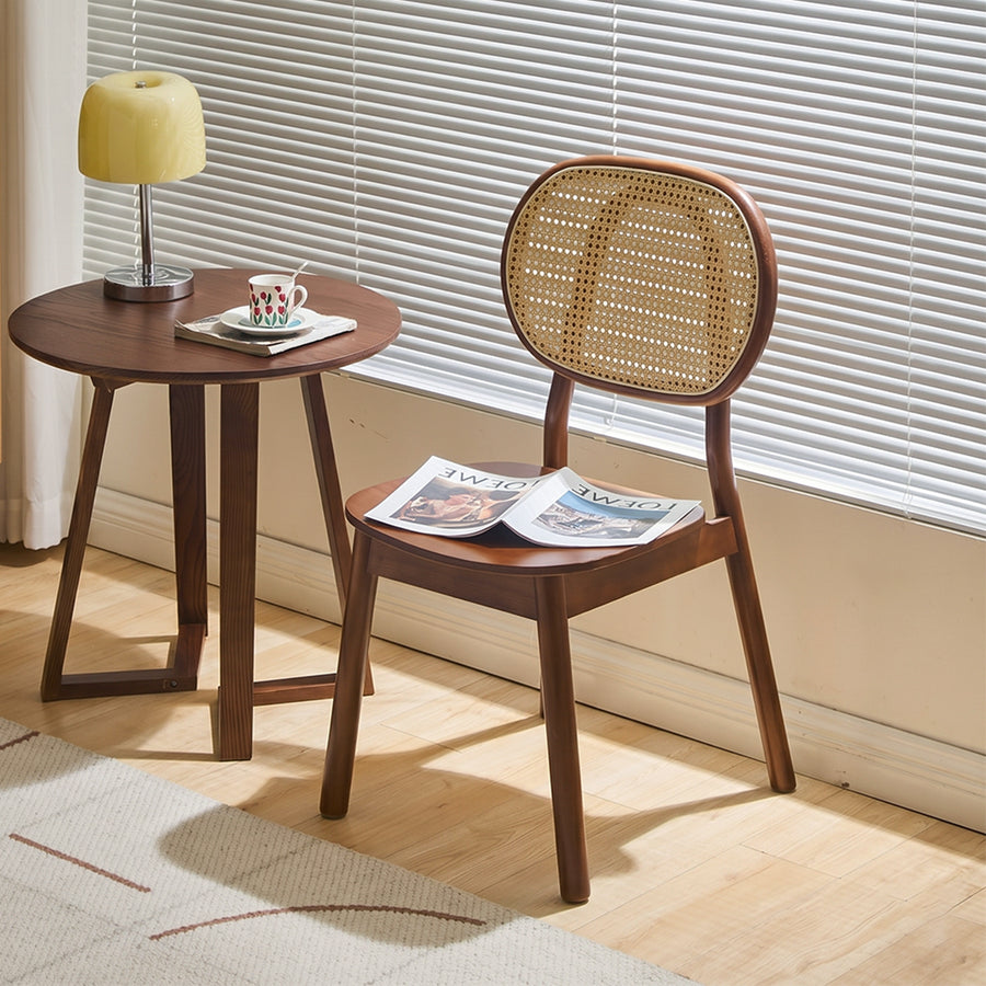 James Rattan Dining Chair, Solid Wood