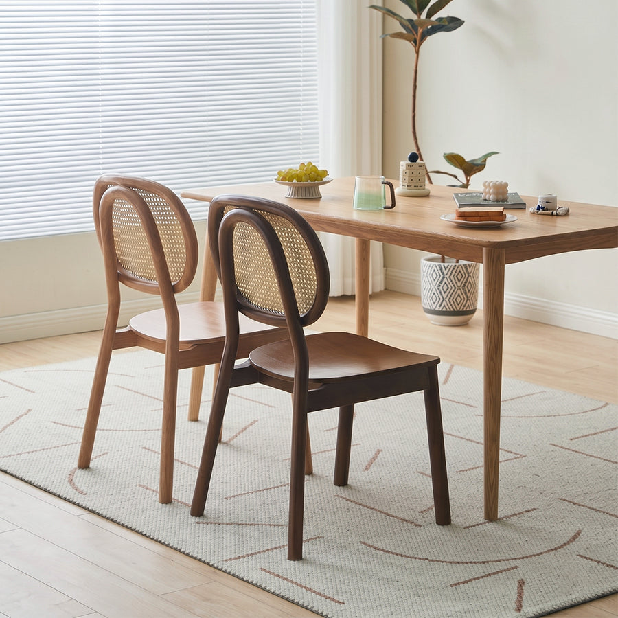 James Rattan Dining Chair, Solid Wood