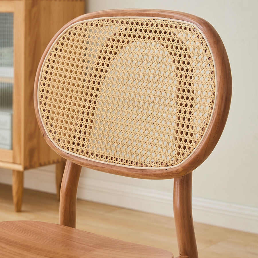 James Rattan Dining Chair, Solid Wood