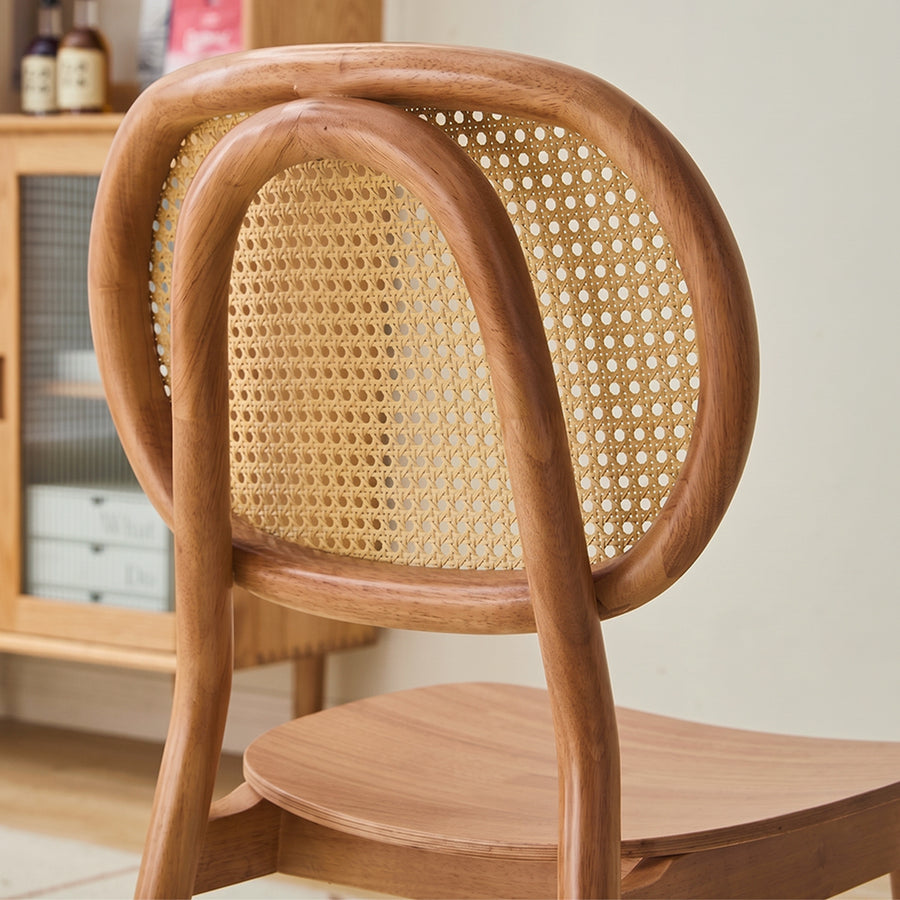 James Rattan Dining Chair, Solid Wood