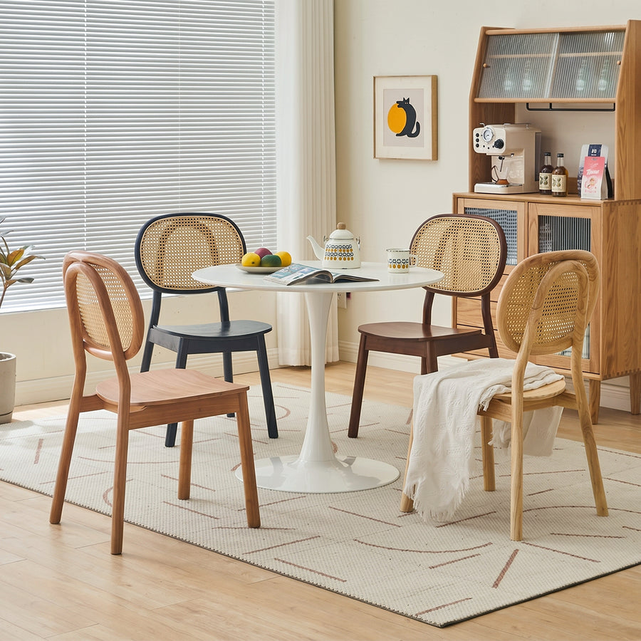 James Rattan Dining Chair, Solid Wood