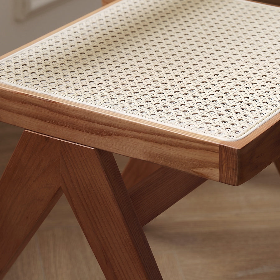 Jane Rattan Dining Chair, Solid Wood