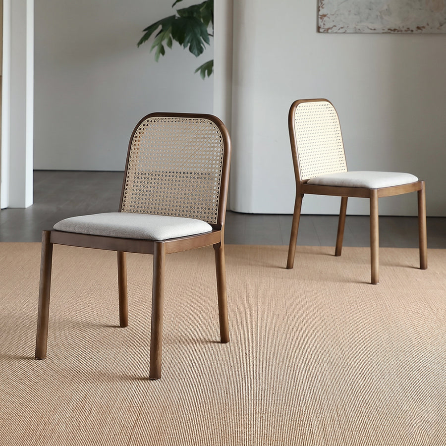 Lucile Rattan Dining Chair, Ash Wood
