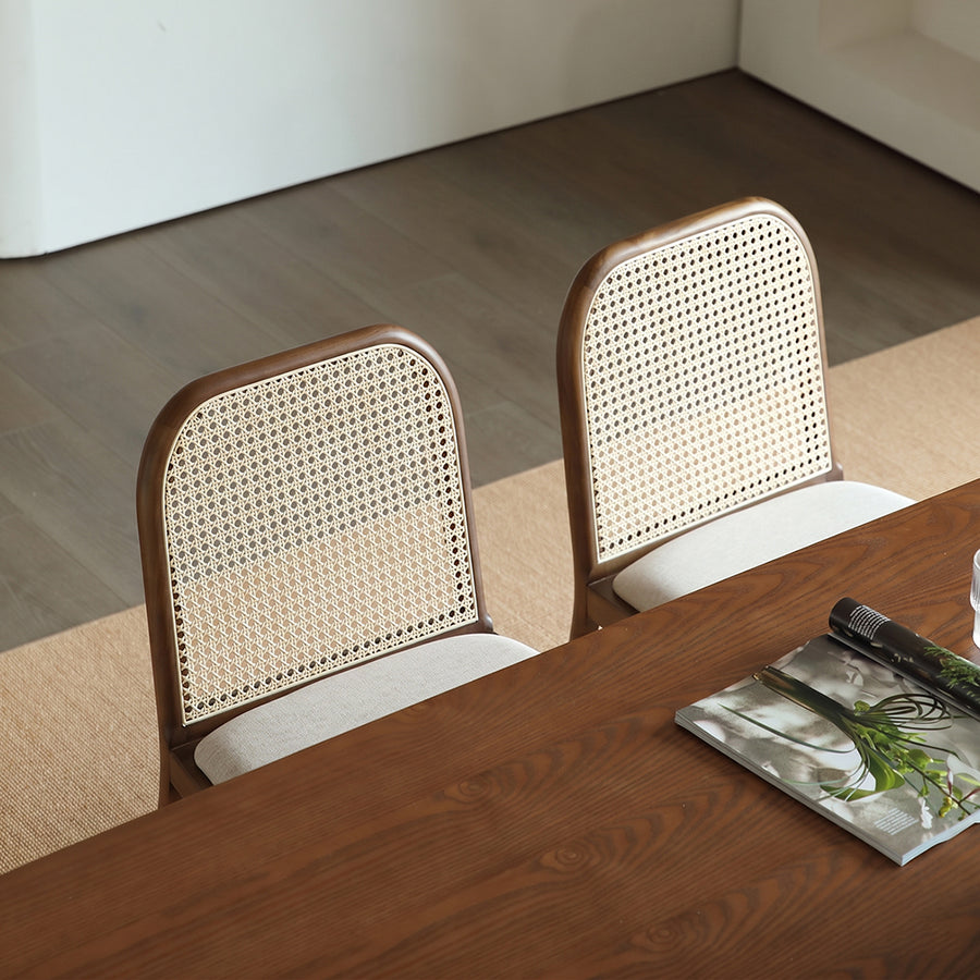 Lucile Rattan Dining Chair, Ash Wood