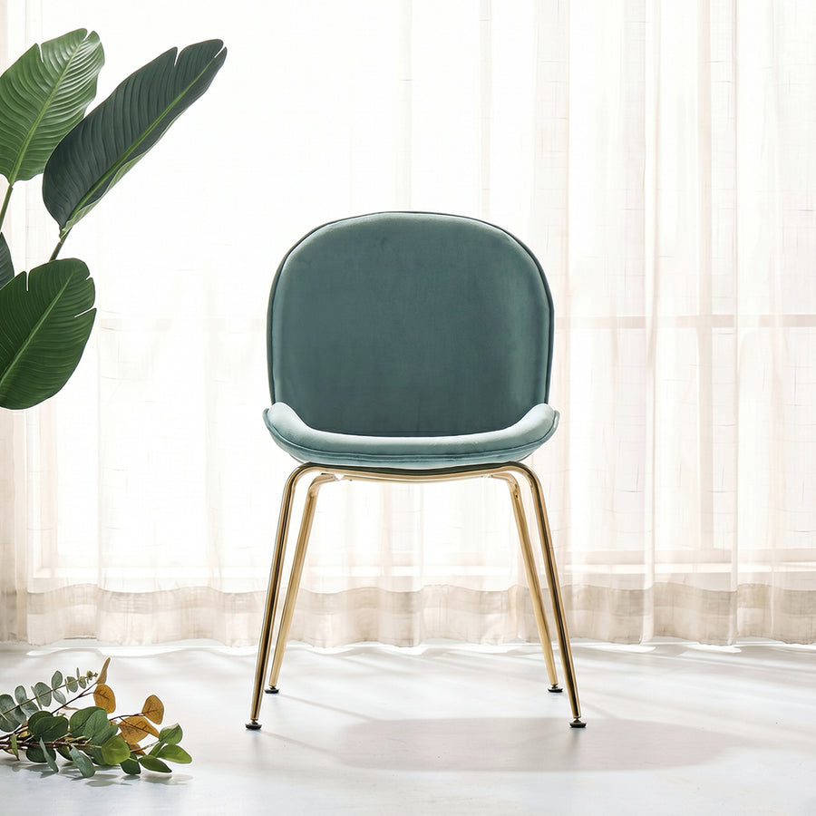 Lule Dining Chair, Gold Legs