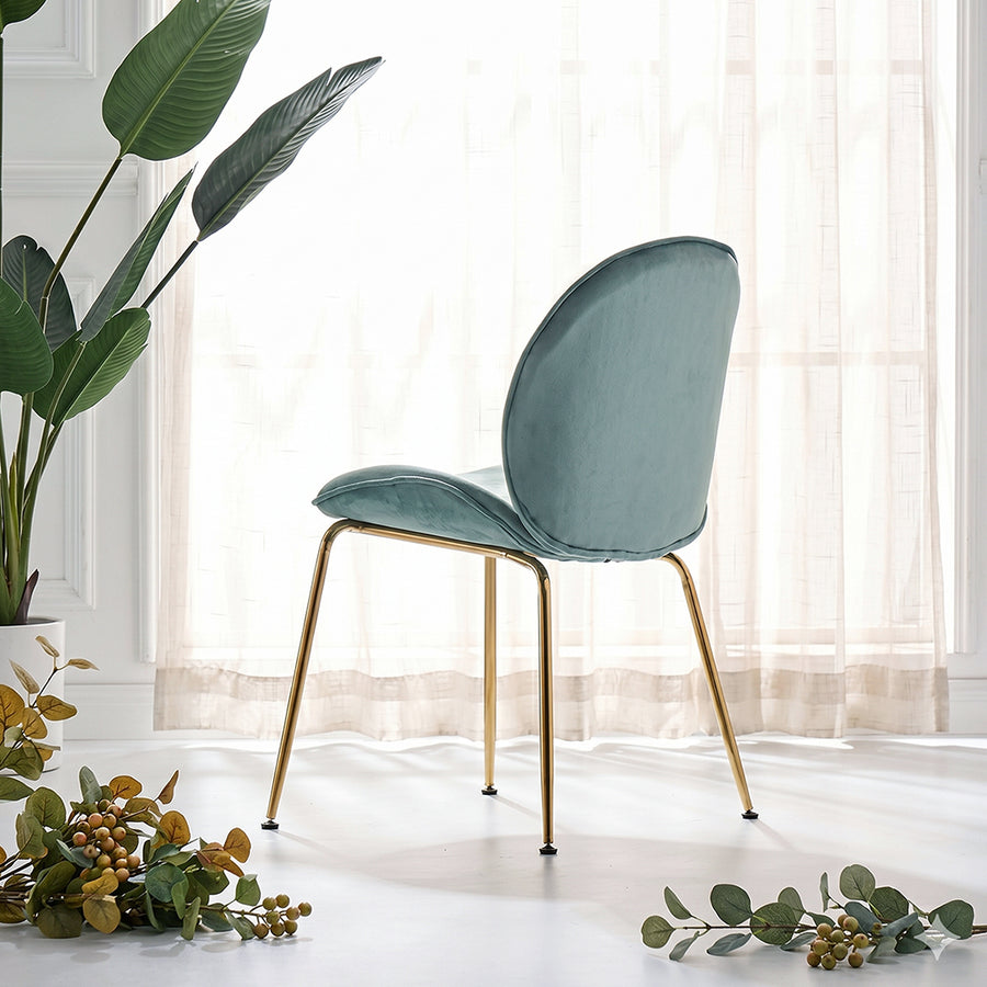 Lule Dining Chair, Gold Legs