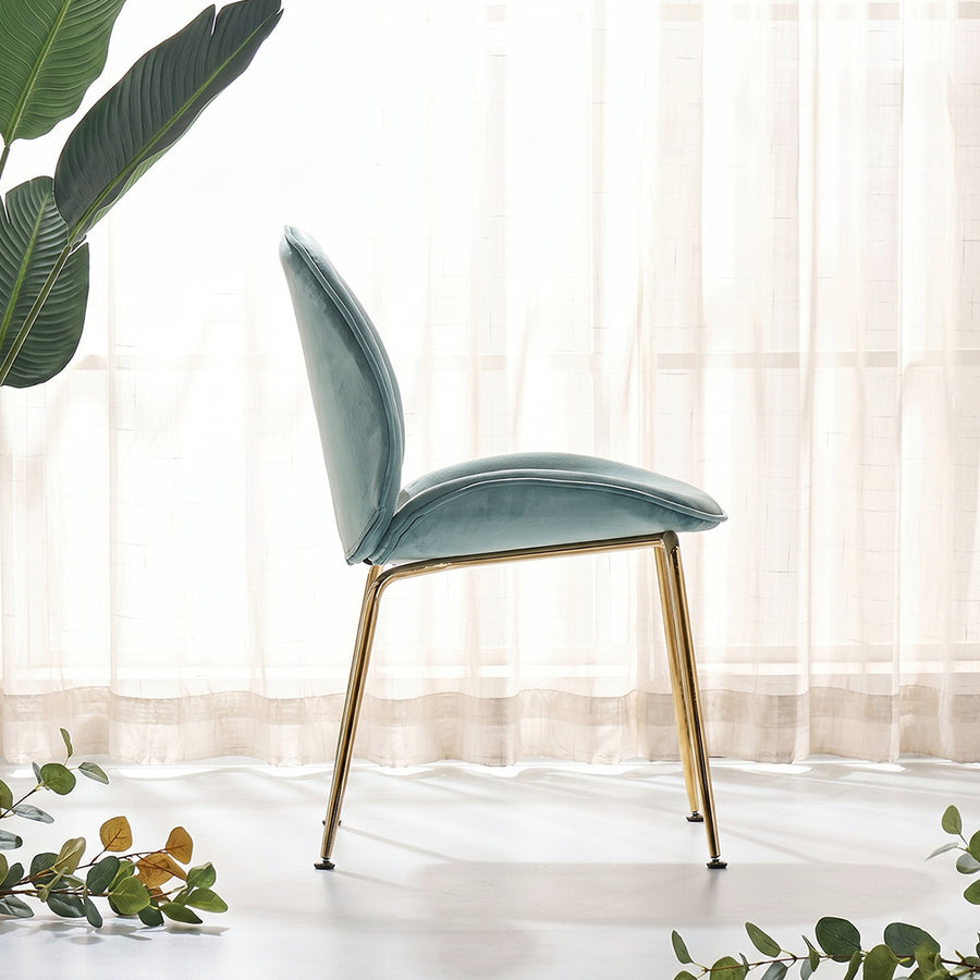 Lule Dining Chair, Gold Legs
