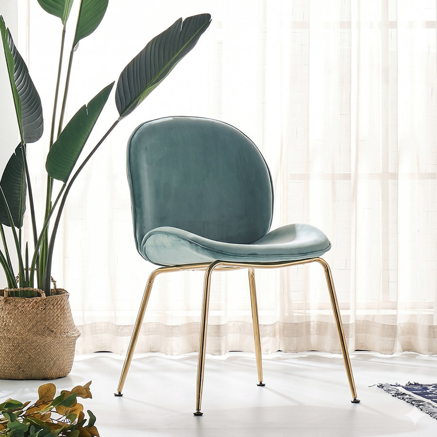 Lule Dining Chair, Gold Legs