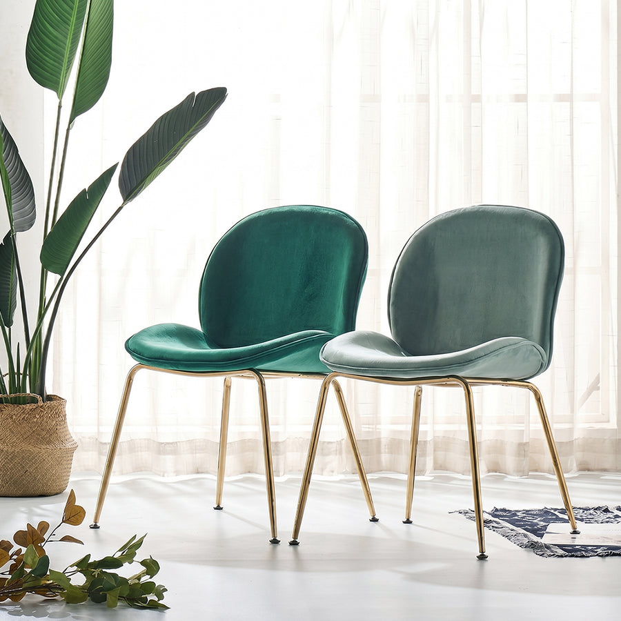Lule Dining Chair, Gold Legs