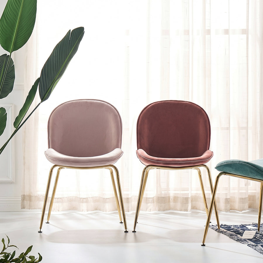 Lule Dining Chair, Gold Legs