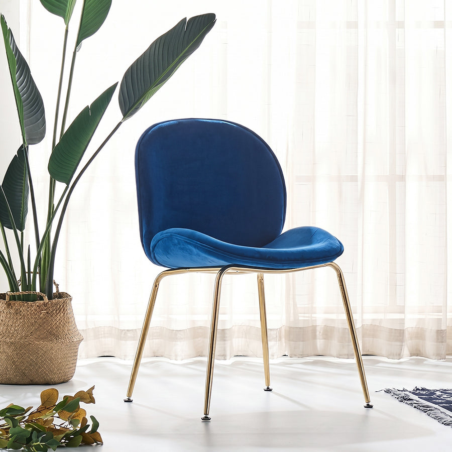 Lule Dining Chair, Gold Legs