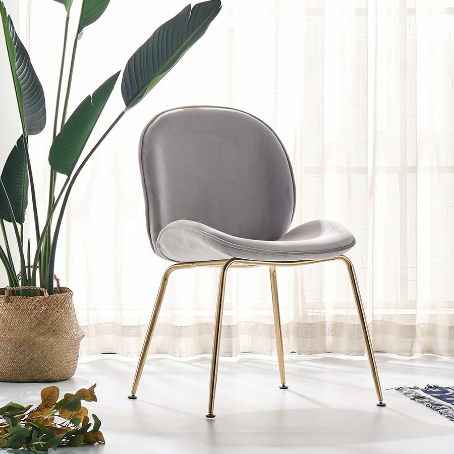 Lule Dining Chair, Gold Legs