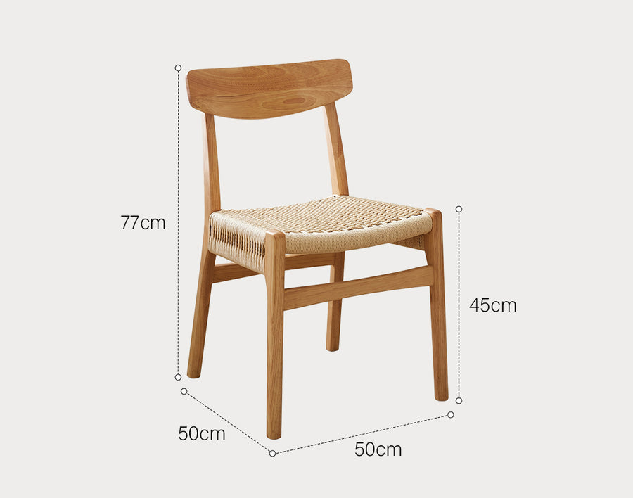 Nadine Rattan Dining Chair, Ash