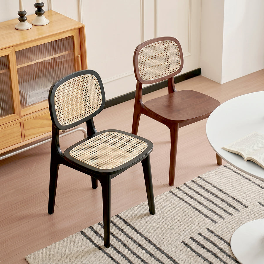 Nicole Rattan Dining Chair, Solid Wood