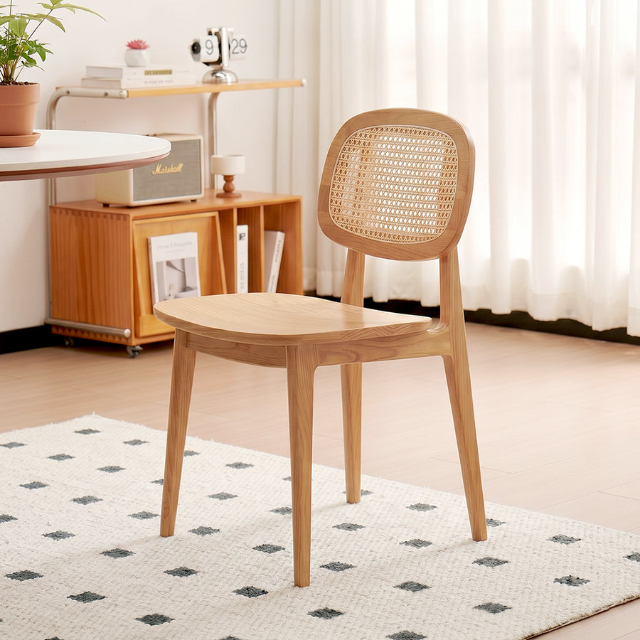 Nicole Rattan Dining Chair, Solid Wood