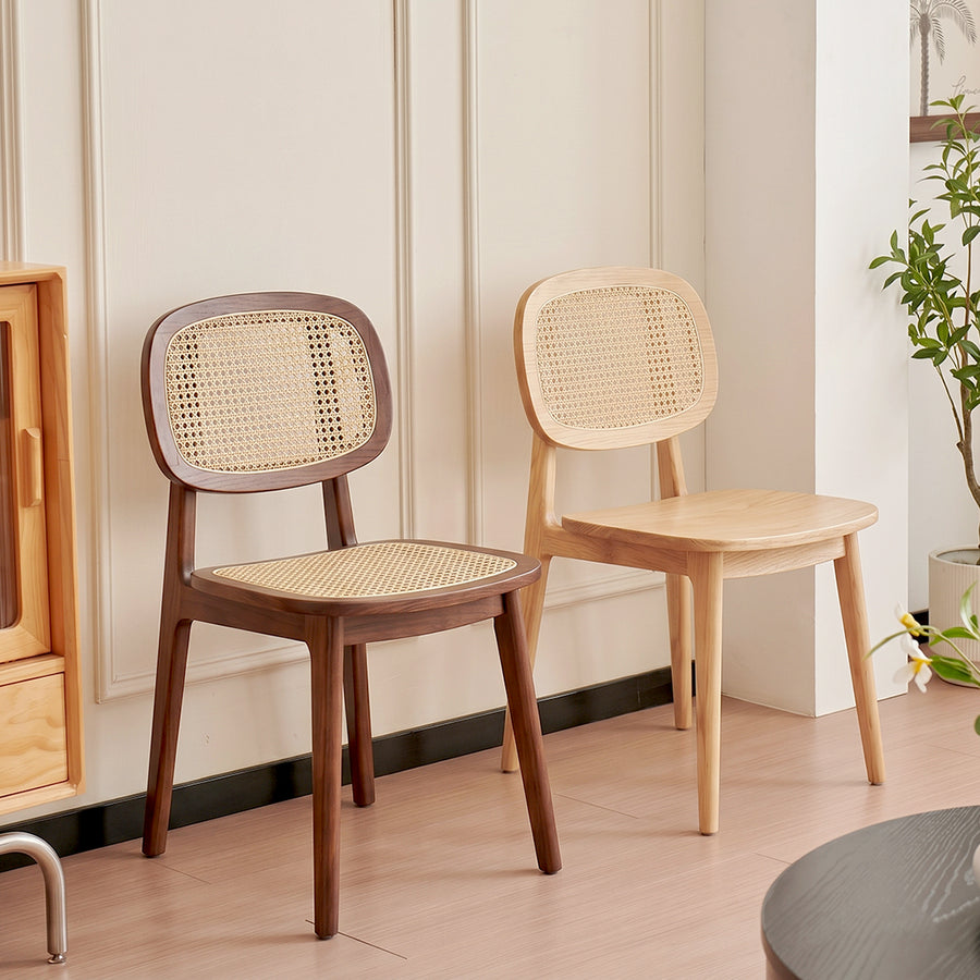 Nicole Rattan Dining Chair, Solid Wood