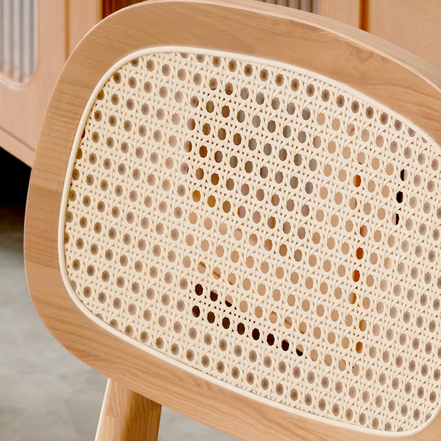 Nicole Rattan Dining Chair, Solid Wood