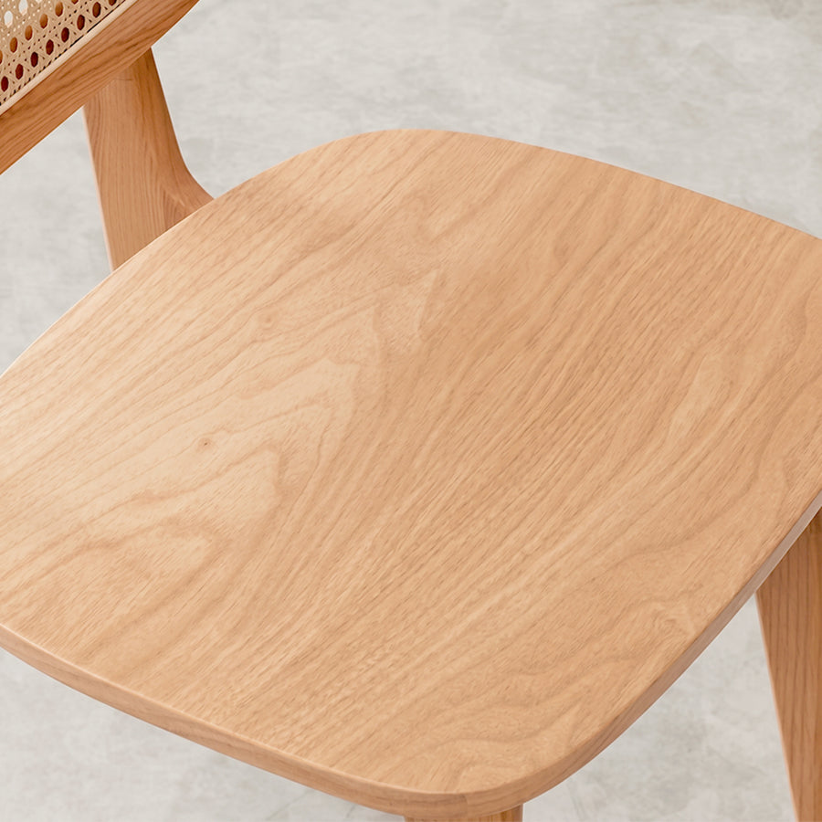 Nicole Rattan Dining Chair, Solid Wood