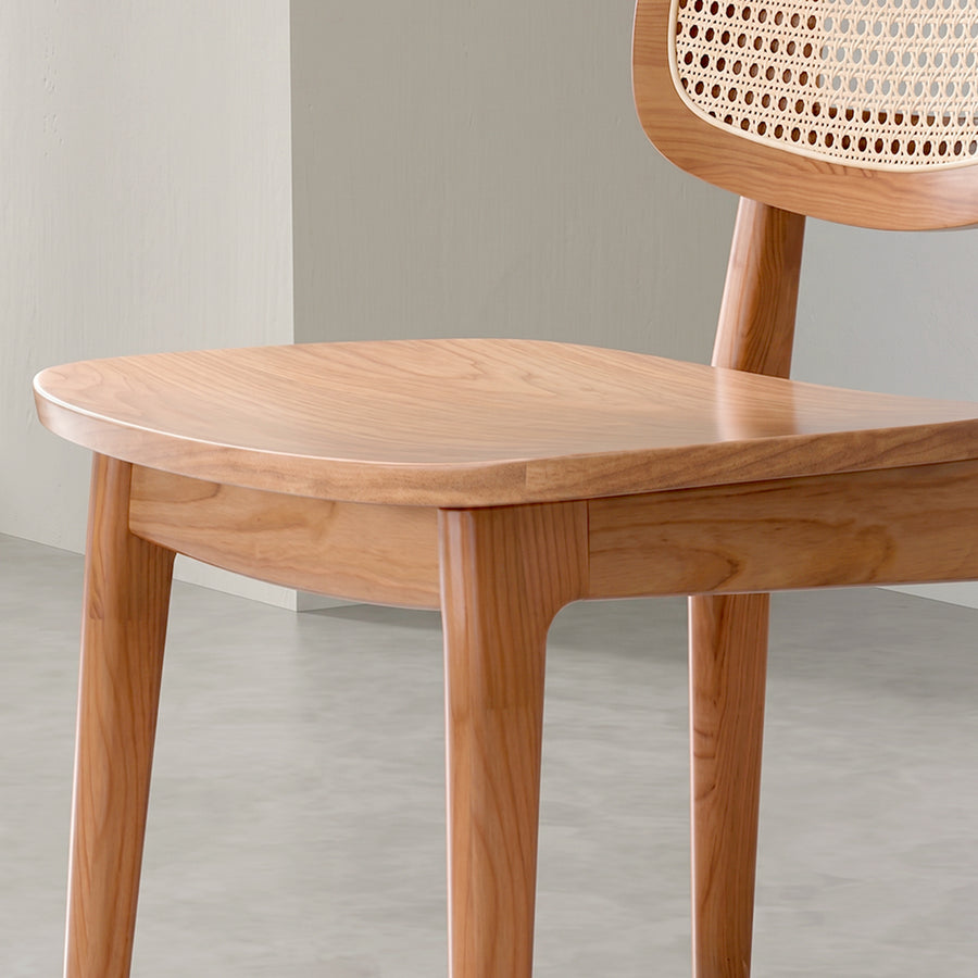Nicole Rattan Dining Chair, Solid Wood