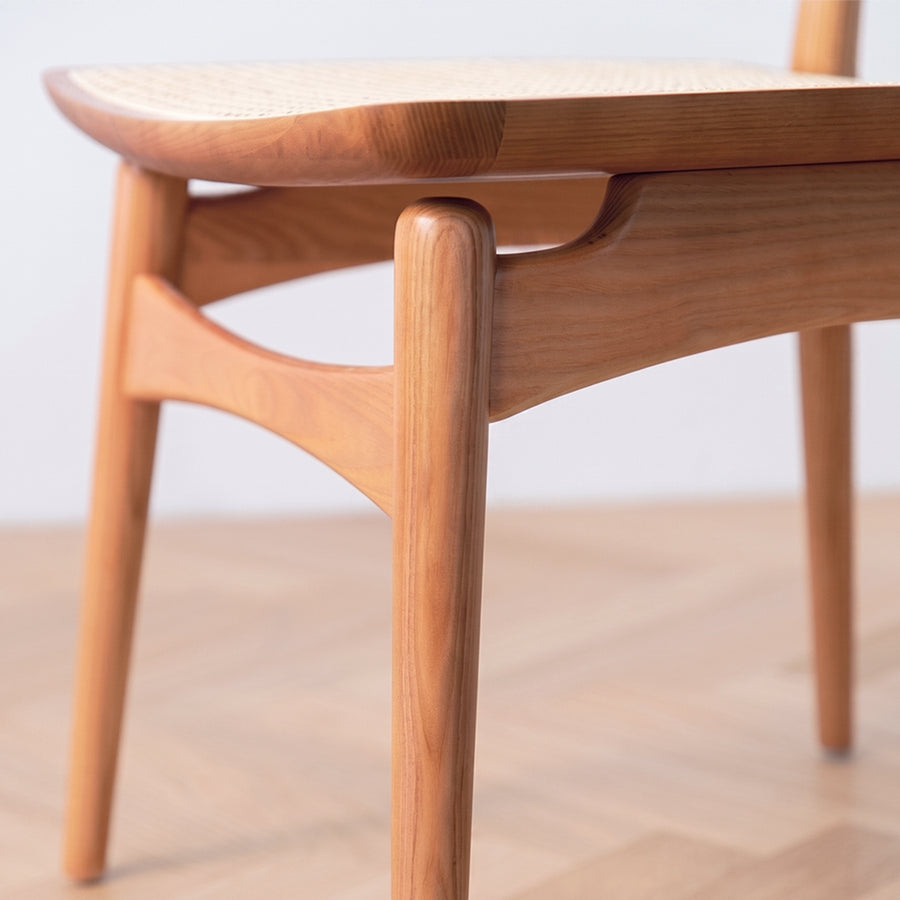 Patten Rattan Dining Chair, Solid Wood
