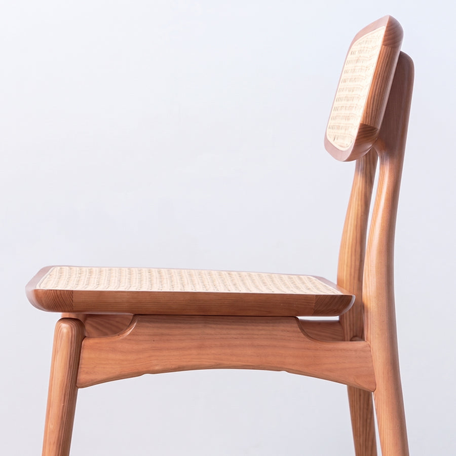 Patten Rattan Dining Chair, Solid Wood