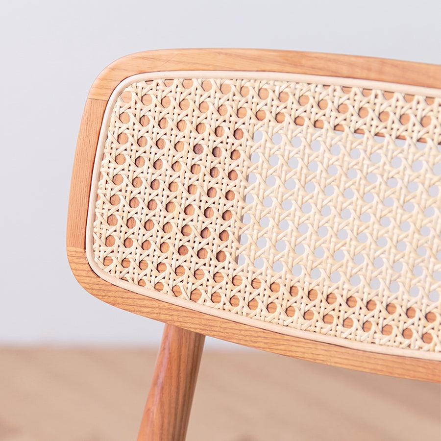 Patten Rattan Dining Chair, Solid Wood