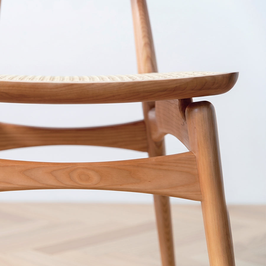 Patten Rattan Dining Chair, Solid Wood