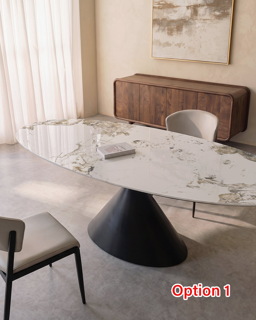 Pires Oval Dining Table, Sintered Stone 产品图 15
