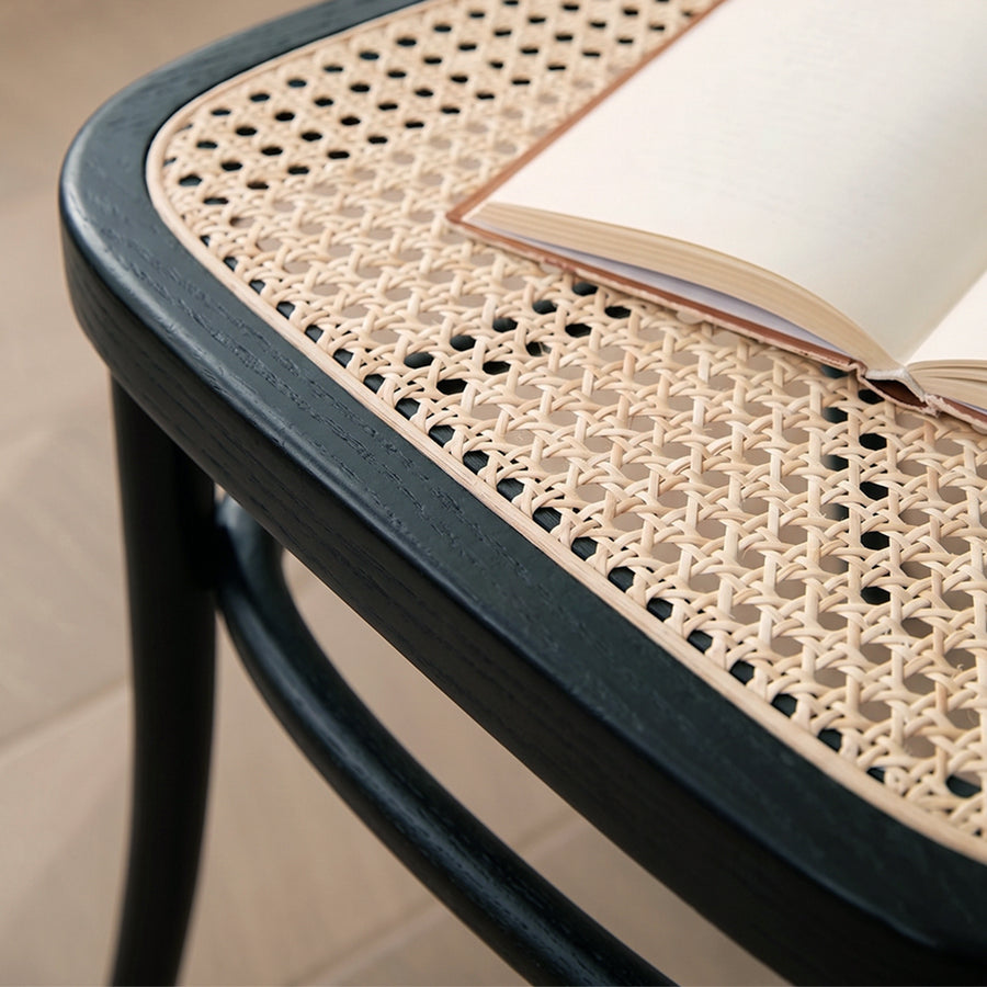Renee Rattan Dining Chair, Black