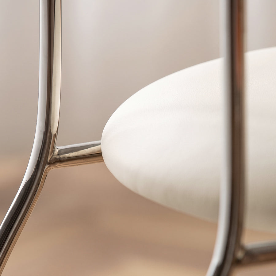 Sagan Dining Chair, Leather & Carbon Steel Alloy