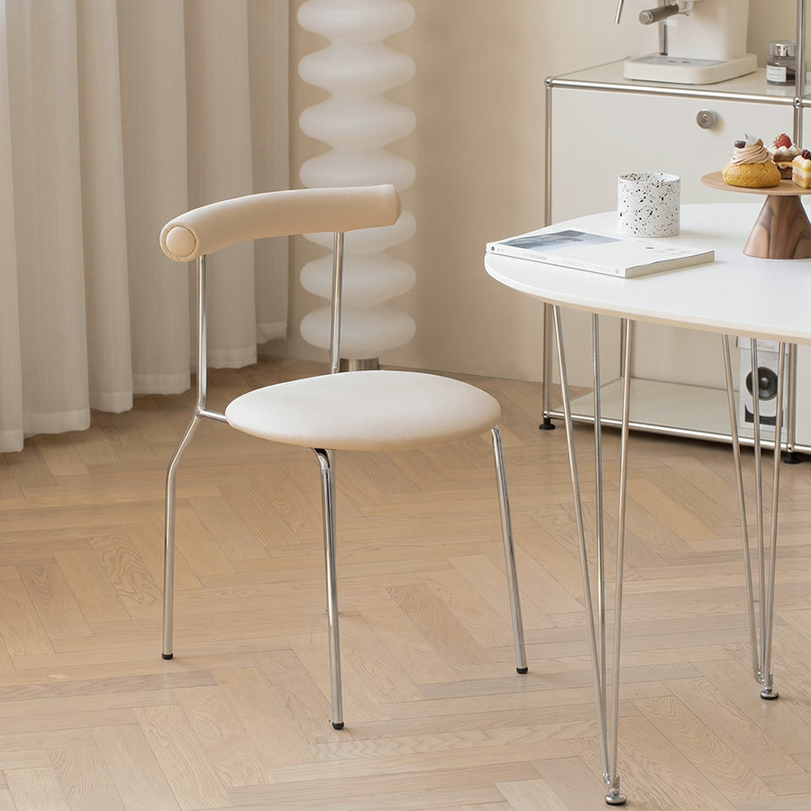 Sagan Dining Chair, Leather & Carbon Steel Alloy