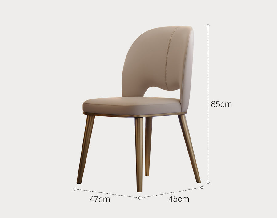 Shankar Leather Dining Chair, More Leg Colours