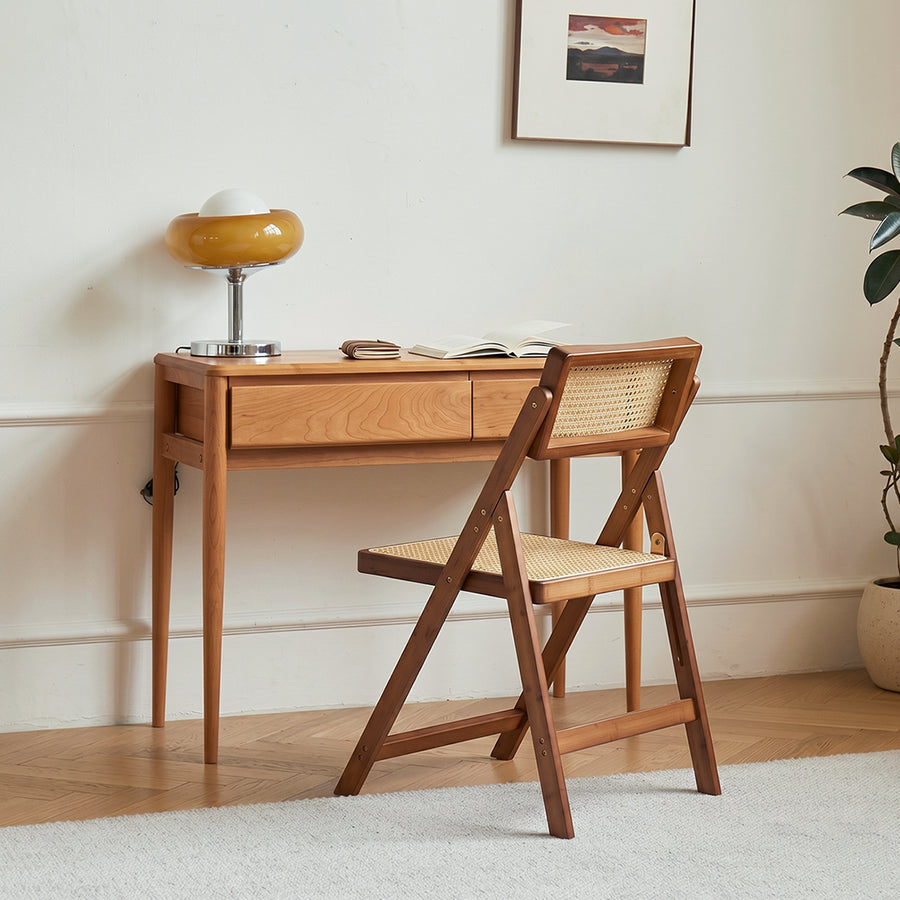 Sharon Foldable Rattan Dining Chair, Bamboo