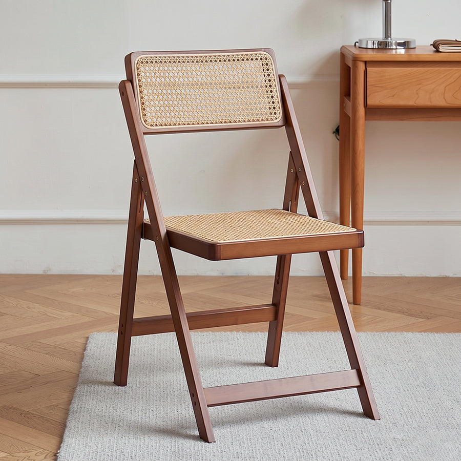 Sharon Foldable Rattan Dining Chair, Bamboo
