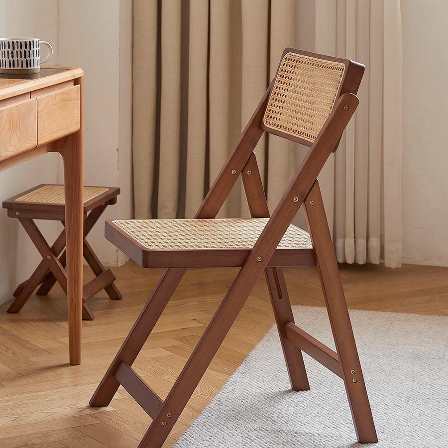 Sharon Foldable Rattan Dining Chair, Bamboo