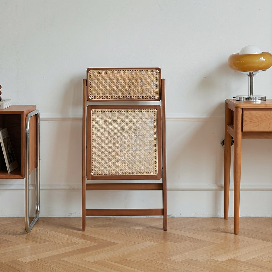 Sharon Foldable Rattan Dining Chair, Bamboo