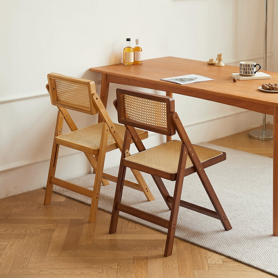 Sharon Foldable Rattan Dining Chair, Bamboo