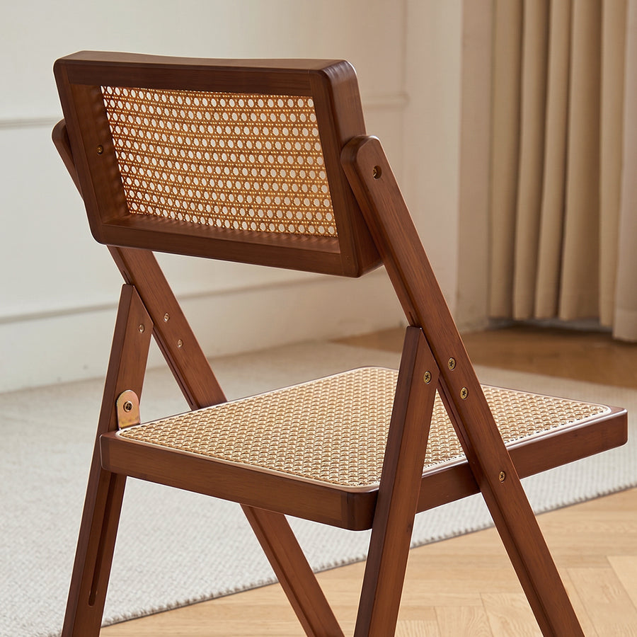 Sharon Foldable Rattan Dining Chair, Bamboo