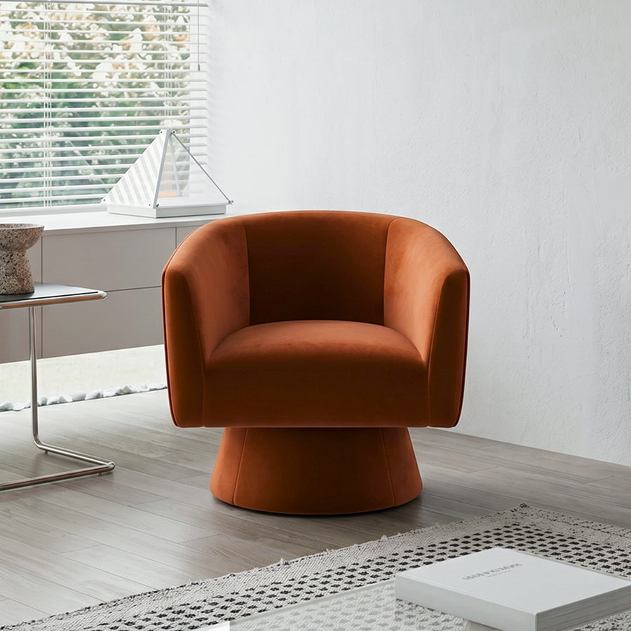 Tavares Swivel Armchair, Lounge Chair, Velvet