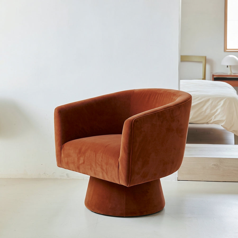 Tavares Swivel Armchair, Lounge Chair, Velvet